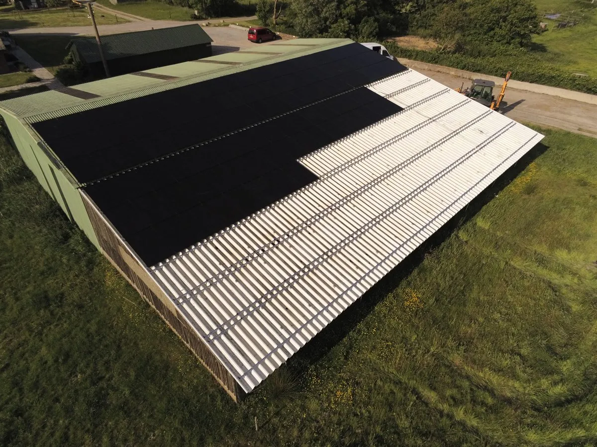 Photovoltaikanlage auf Gewerbehalle, Schleswig-Holstein